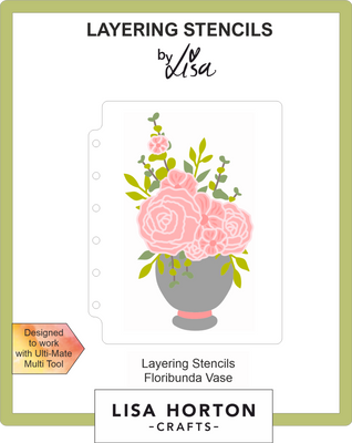 Floribunda Vase A6 Layering Stencils