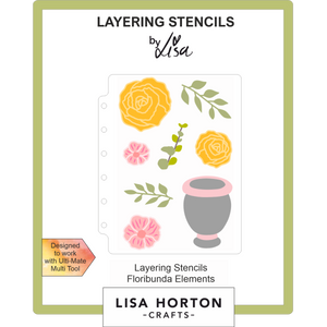 Floribunda Elements A6 Layering Stencils