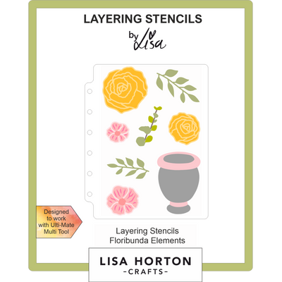 Floribunda Elements A6 Layering Stencils