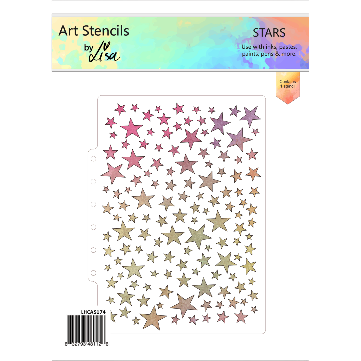 Stars A5 Stencil