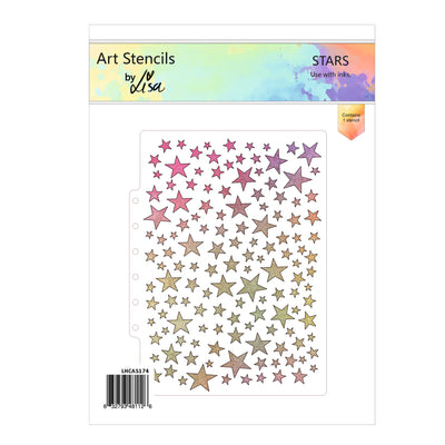 Lisa Horton Crafts Stars A5 Stencil