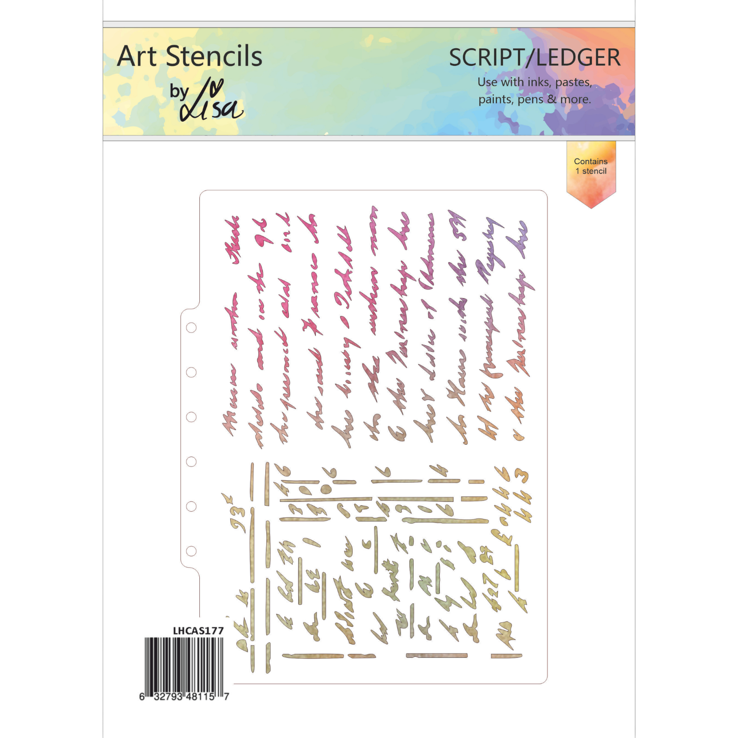 Script/ Ledger A5 Stencil