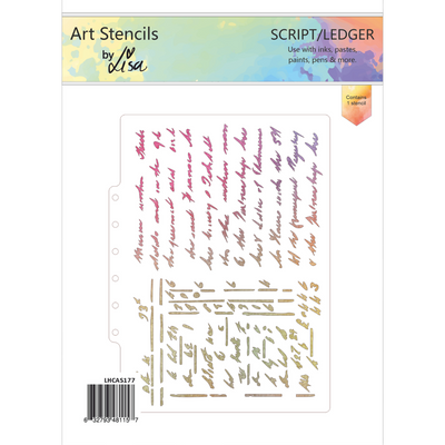 Script/ Ledger A5 Stencil