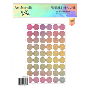 Pennies in a Line A5 Stencil