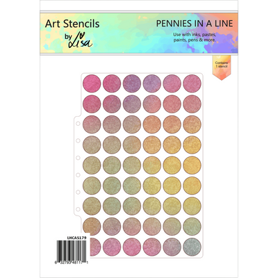 Pennies in a Line A5 Stencil