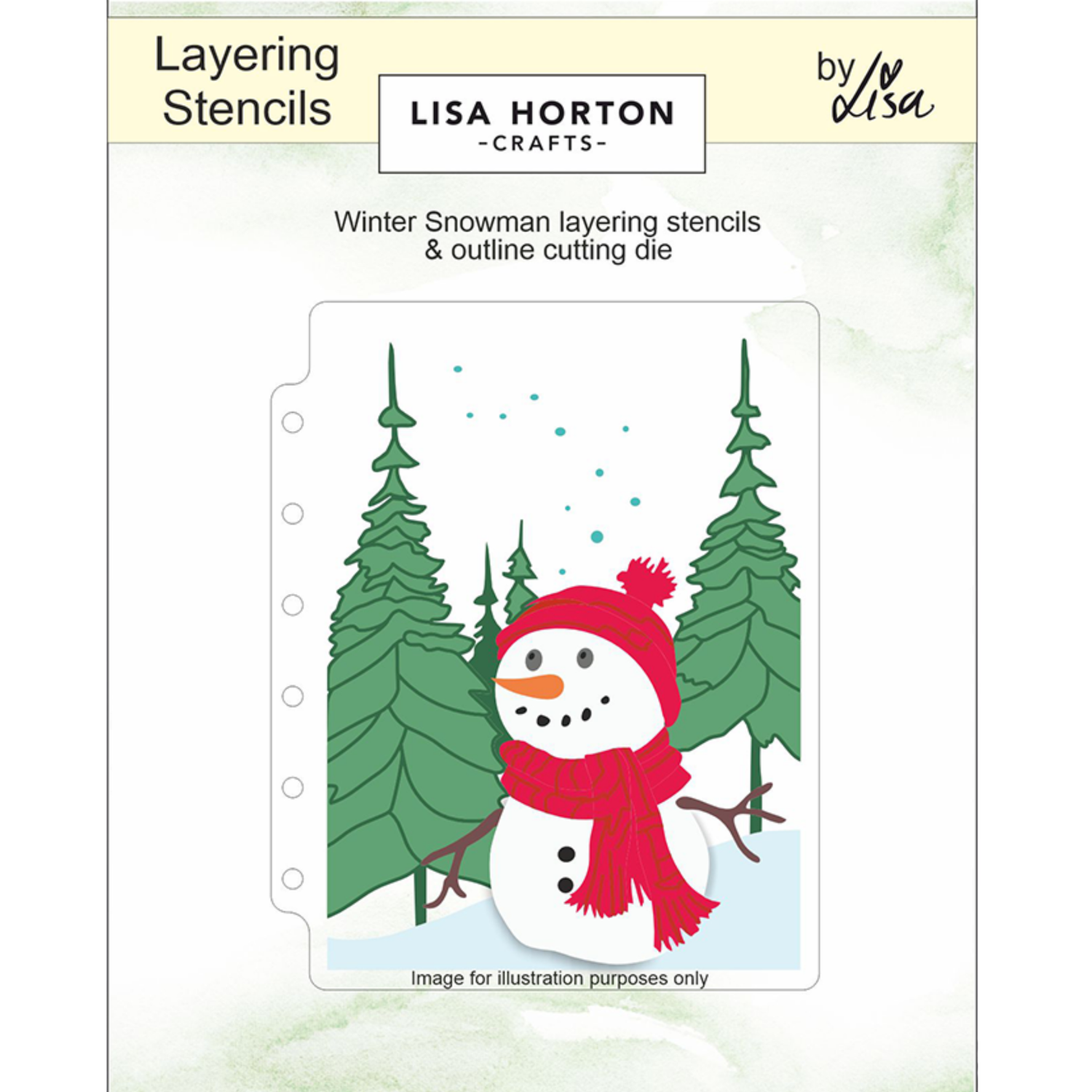 Winter Snowman A6 Layering Stencils with Die