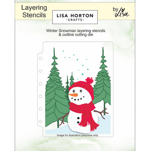 Winter Snowman A6 Layering Stencils with Die
