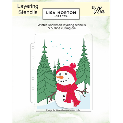 Winter Snowman A6 Layering Stencils with Die