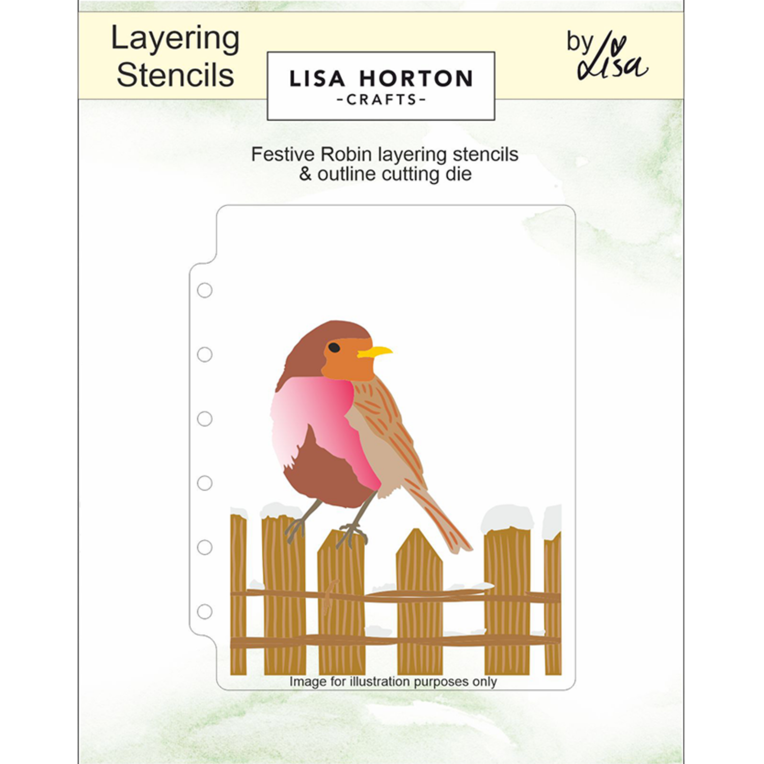 Festive Robin A6 Layering Stencils with Die