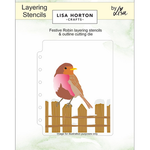 Festive Robin A6 Layering Stencils with Die