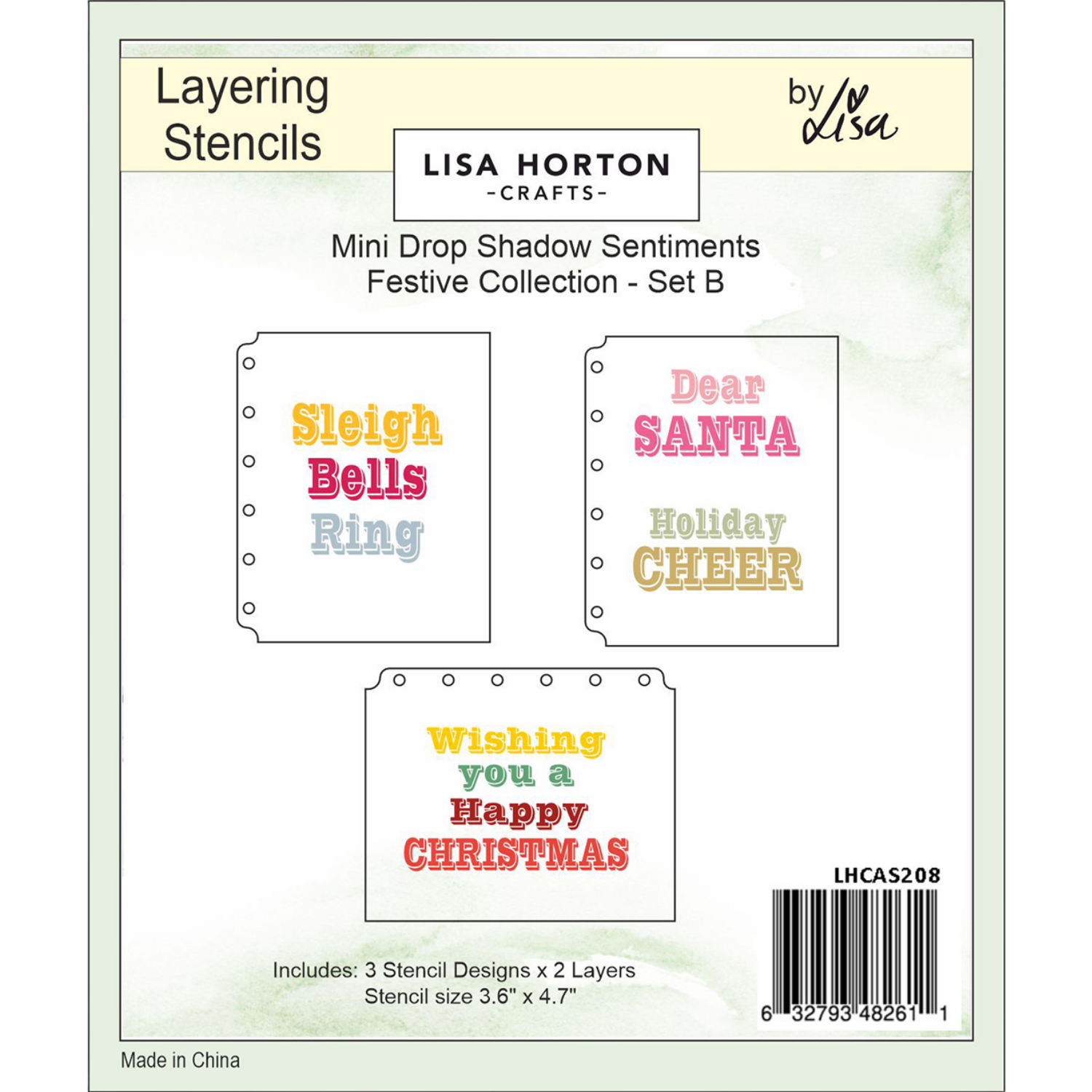 Mini Drop Shadow Sentiments - Festive Collection - Set B
