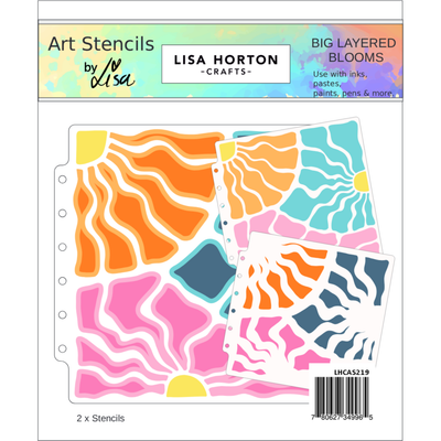 Lisa Horton Crafts Big Layered Blooms Stencil