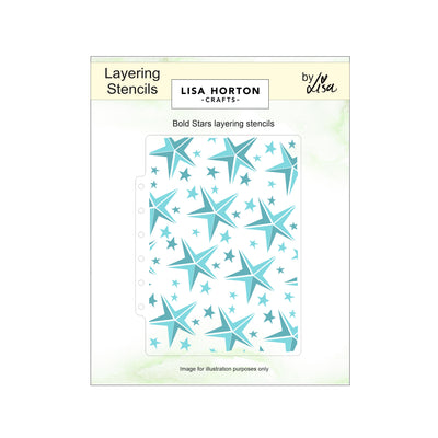 Lisa Horton Crafts Bold Stars Layering Stencils