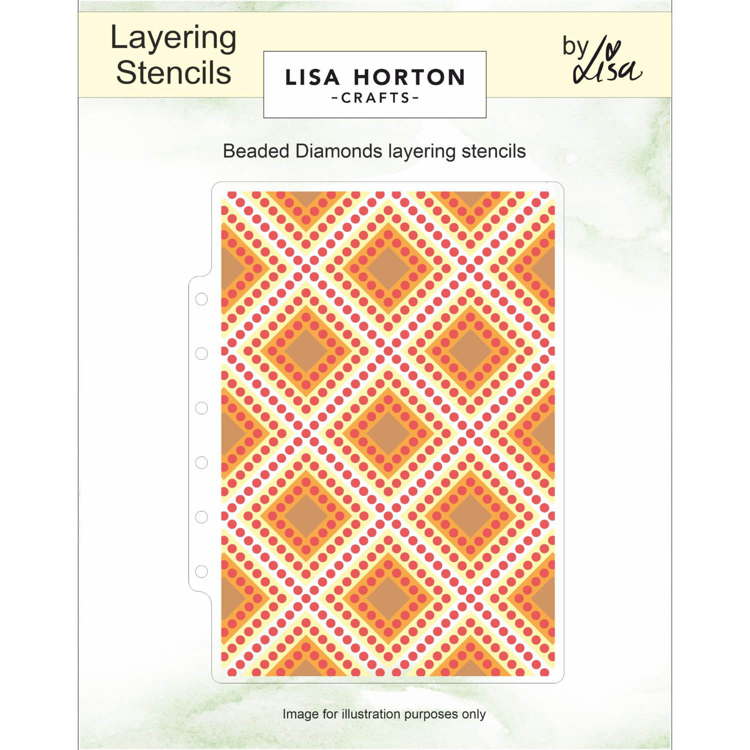 Beaded Diamonds Layering Stencils