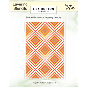 Beaded Diamonds Layering Stencils