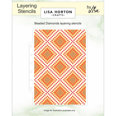 Beaded Diamonds Layering Stencils