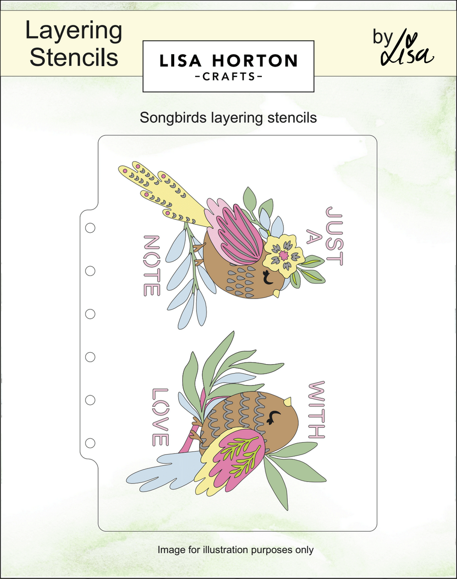 Songbirds Layering Stencils with FREE Co-ordinating Die