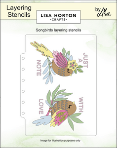 Songbirds Layering Stencils with FREE Co-ordinating Die