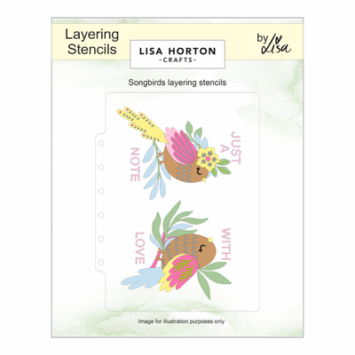 Lisa Horton Crafts Songbirds Layering Stencils with FREE Co-ordinating Die