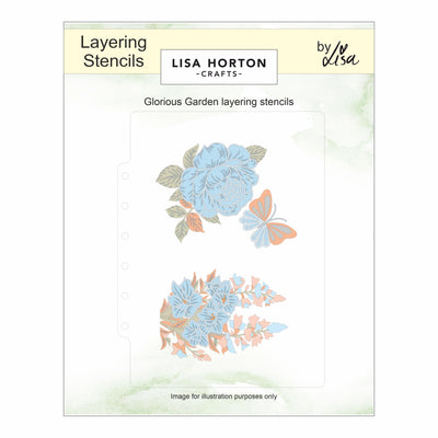 Lisa Horton Crafts Glorious Garden Layering Stencils with BONUS Dies