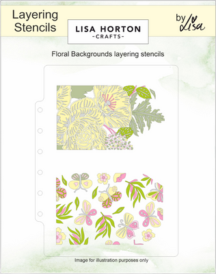 Floral Backgrounds Layering Stencils with BONUS Dies