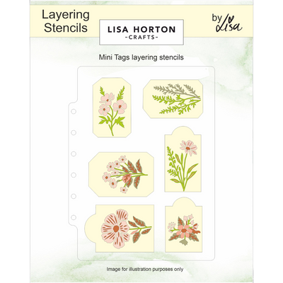 Mini Tags Layering Stencils with FREE Co-ordinating Die