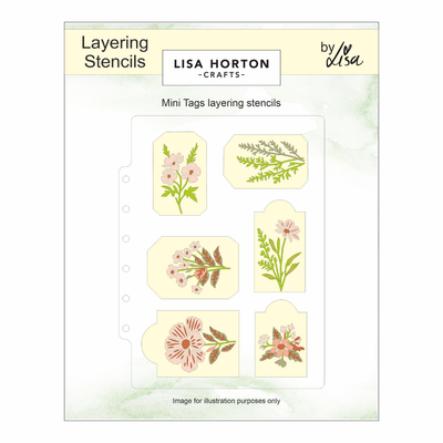 Lisa Horton Crafts Mini Tags Layering Stencils with FREE Co-ordinating Die