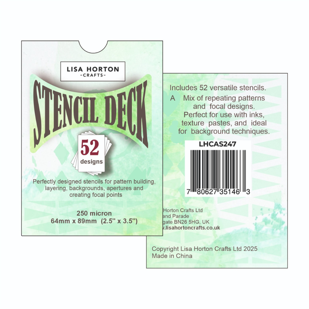 Lisa Horton Crafts The Stencil Deck - Volume 1 - 52 Individual Stencils