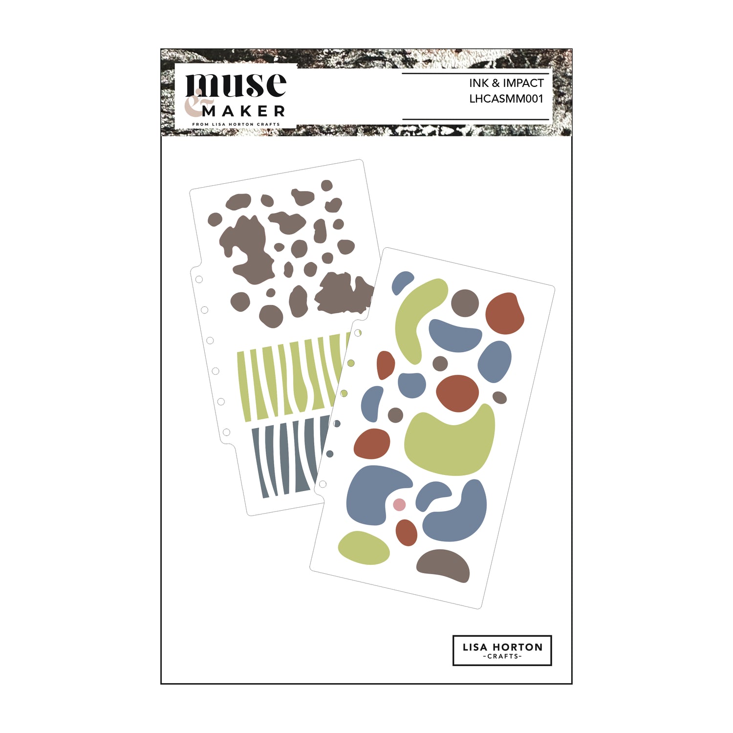 Lisa Horton Crafts Muse & Maker Art Stencils 4.5" x 8" - Ink and Impact