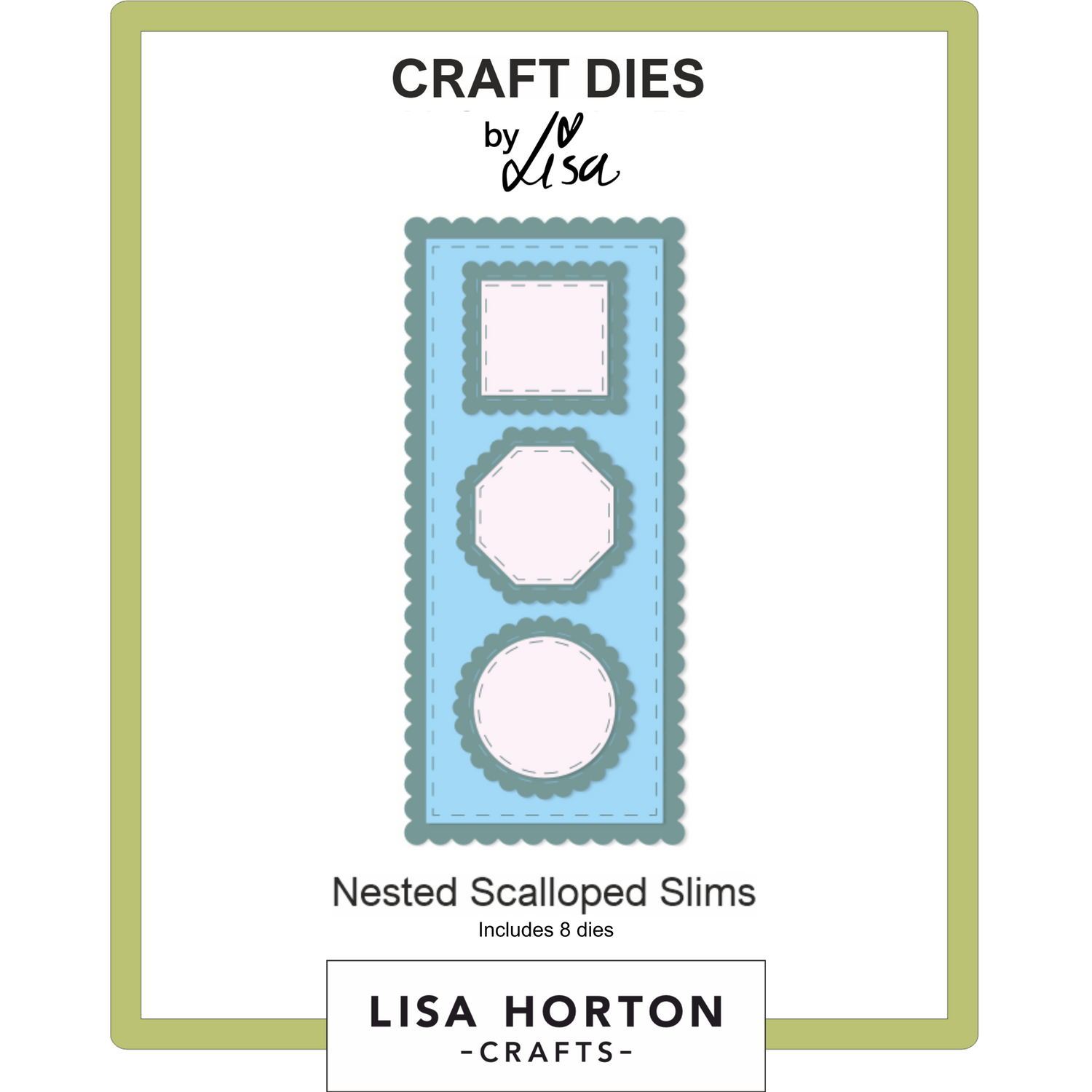Nested  Scalloped Slims Die Set