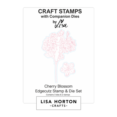 Lisa Horton Crafts Cherry Blossom Edgecutz Stamp and Die Set