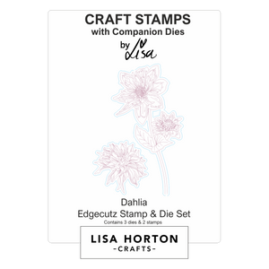 Lisa Horton Crafts Dahlia Edgecutz Stamp and Die Set