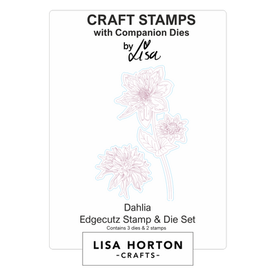 Lisa Horton Crafts Dahlia Edgecutz Stamp and Die Set