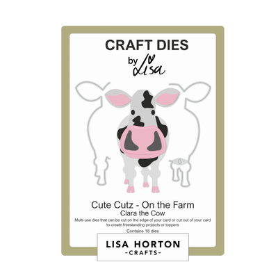 Lisa Horton Crafts Cute Cutz 'On the Farm' Clara the Cow Die Set