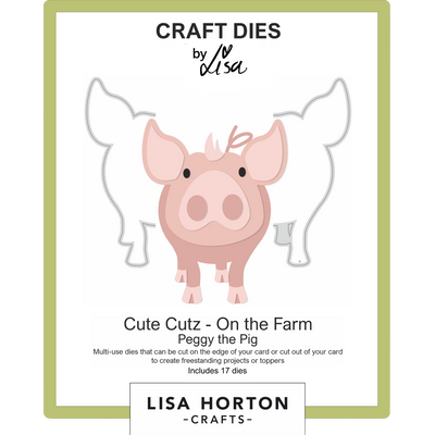 Cute Cutz 'On the Farm' Peggy the Pig Die Set