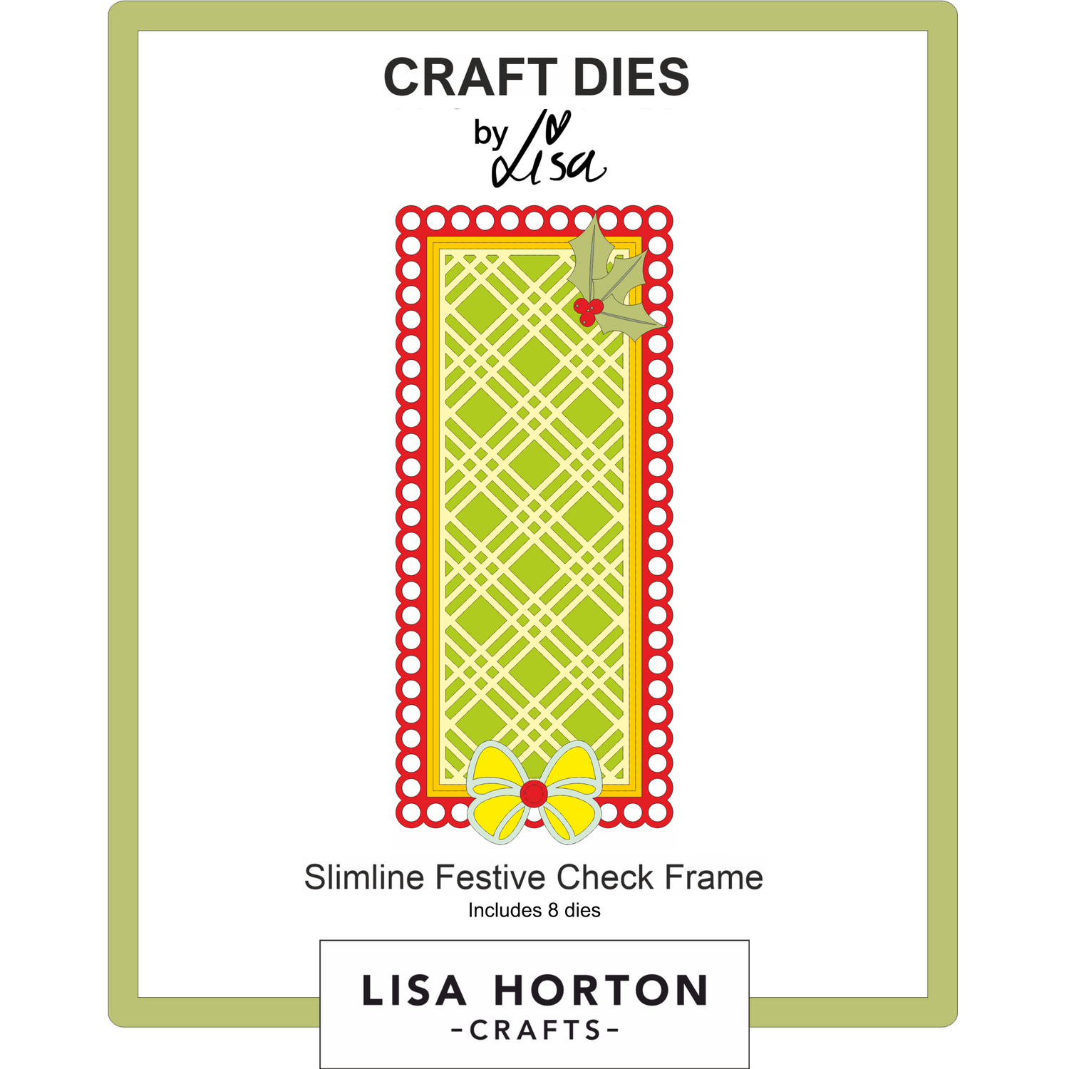 Festive DL Checked Frame Die