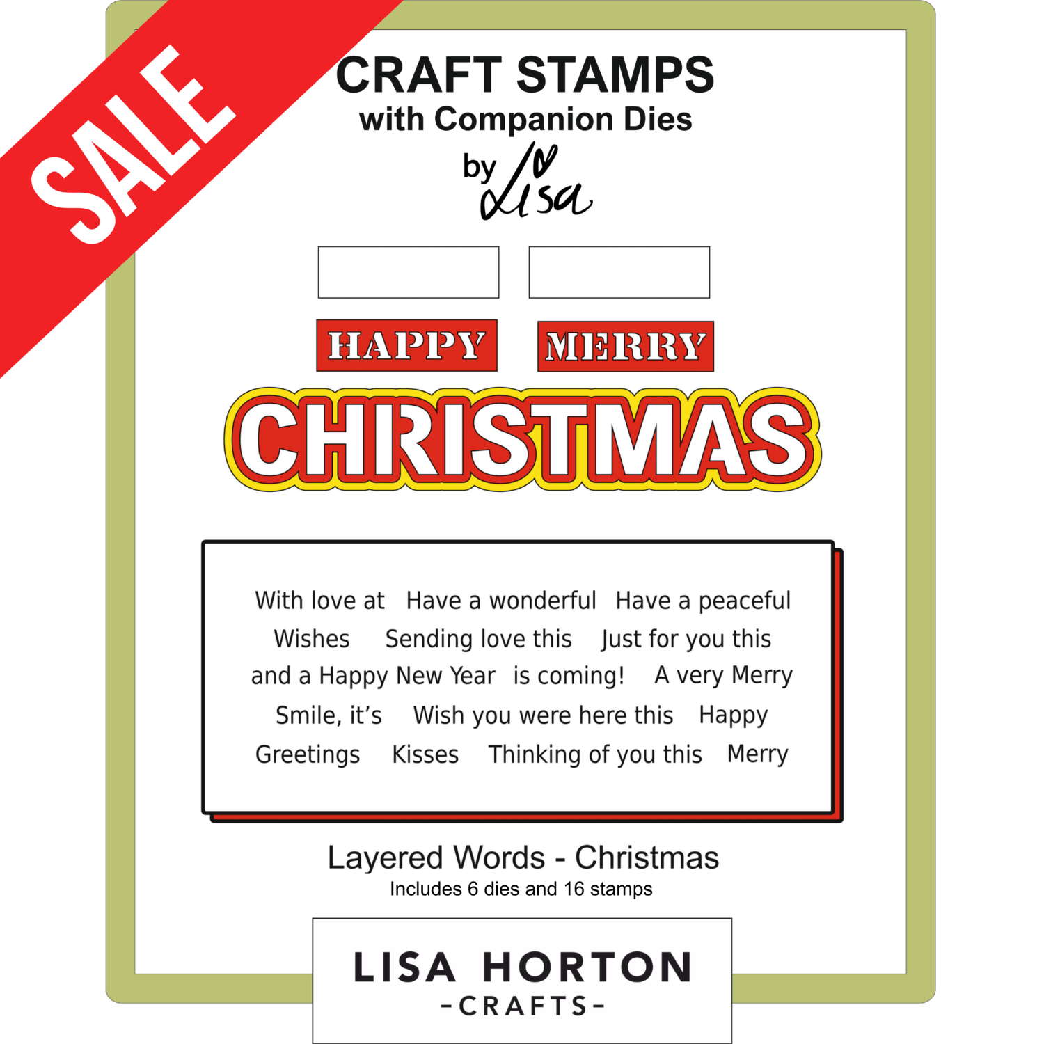 Layered Words - Christmas Stamps and Dies