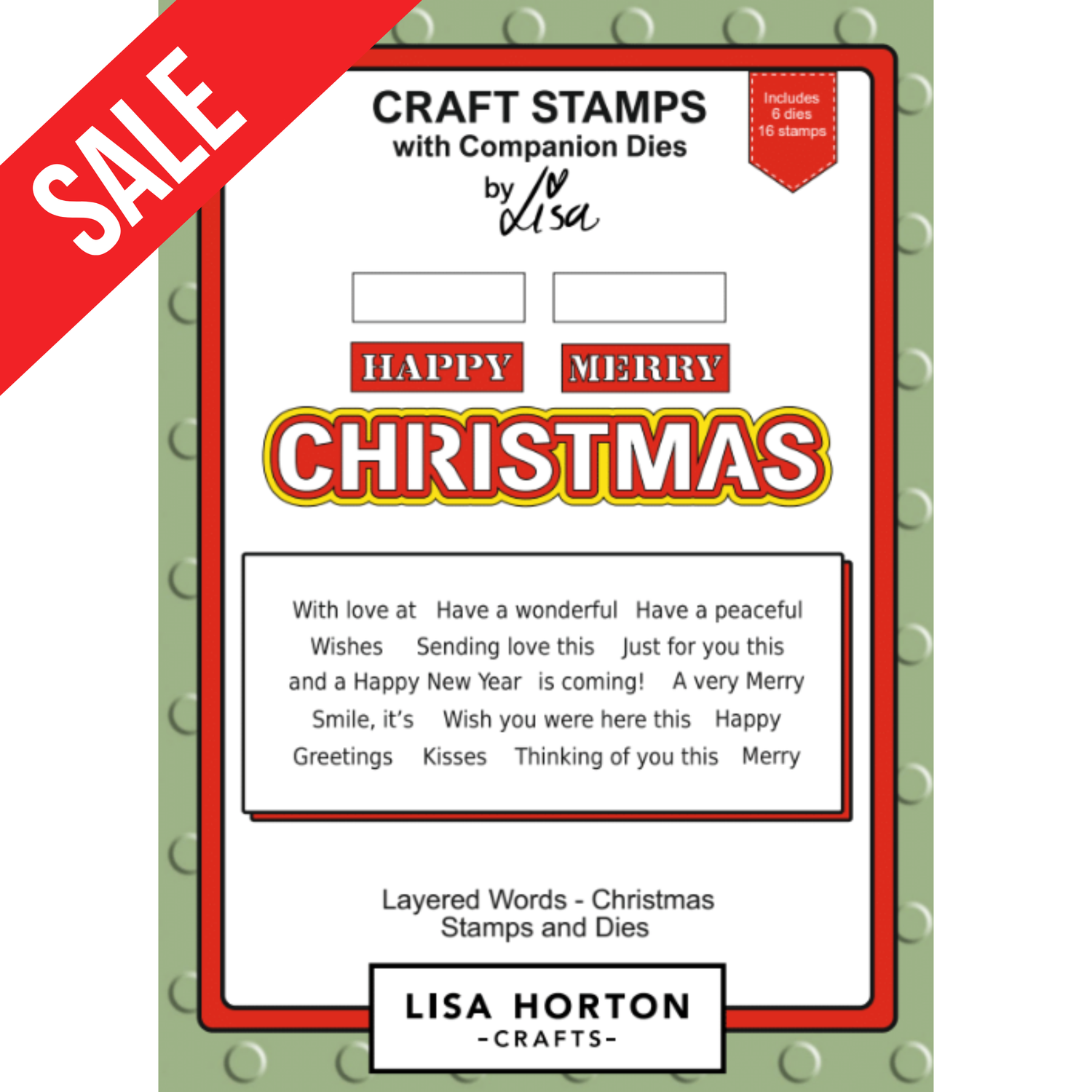 Lisa Horton Crafts Layered Words - Christmas Stamps and Dies