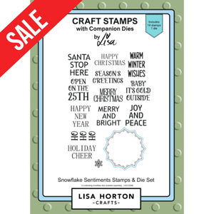 Lisa Horton Crafts Snowflake Sentiments Stamp & Die set