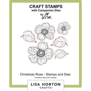 Christmas Rose Stamp and Coordinating Die Set