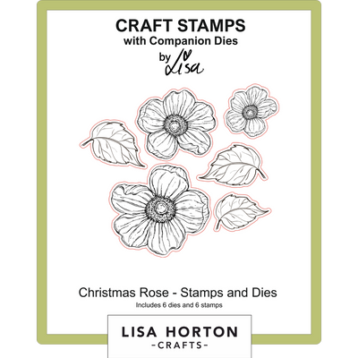 Christmas Rose Stamp and Coordinating Die Set