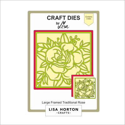 Lisa Horton Crafts Large Framed Traditional Rose Die