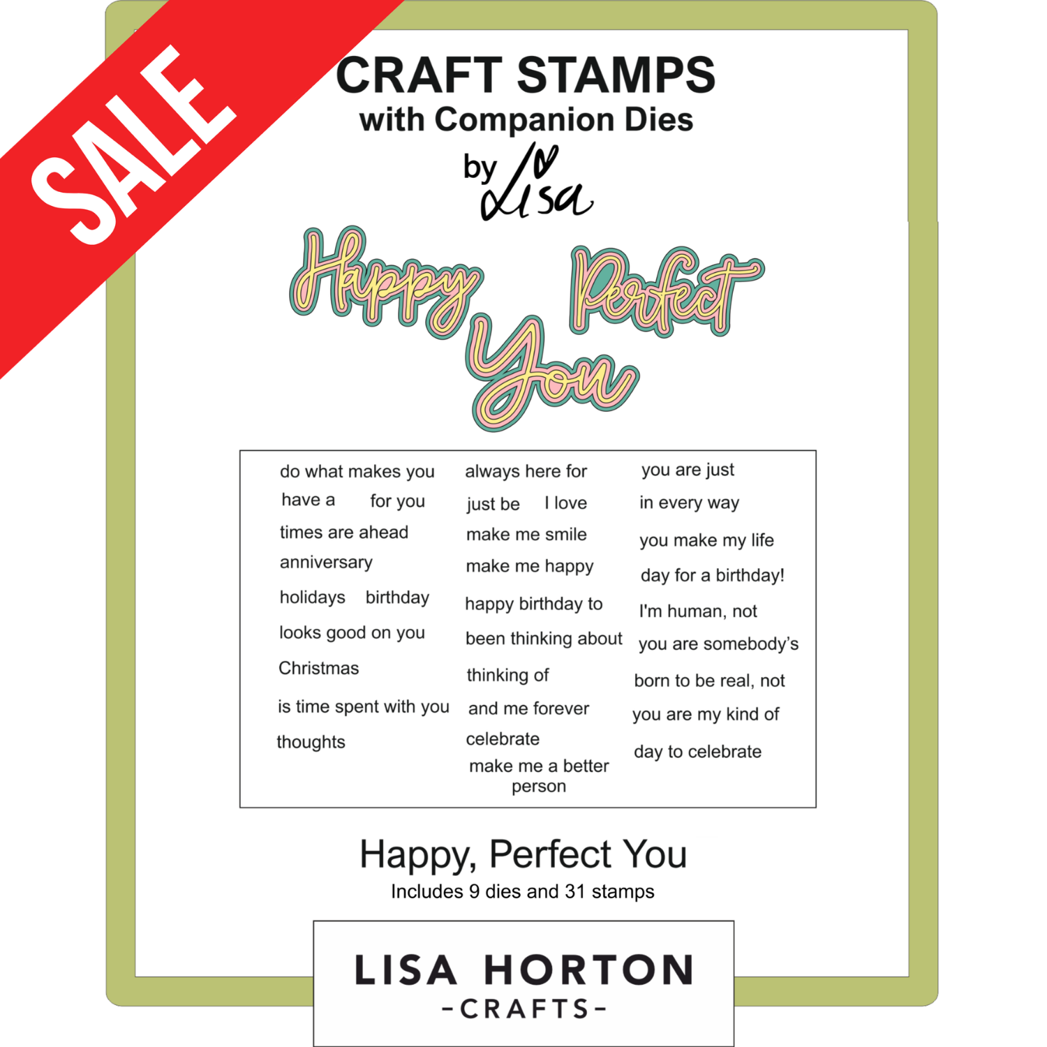 Happy Perfect You Stamps with Dies
