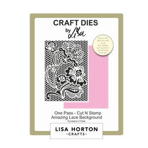 Lisa Horton Crafts One-Pass Stamp N Cut Die - Amazing Lace Background