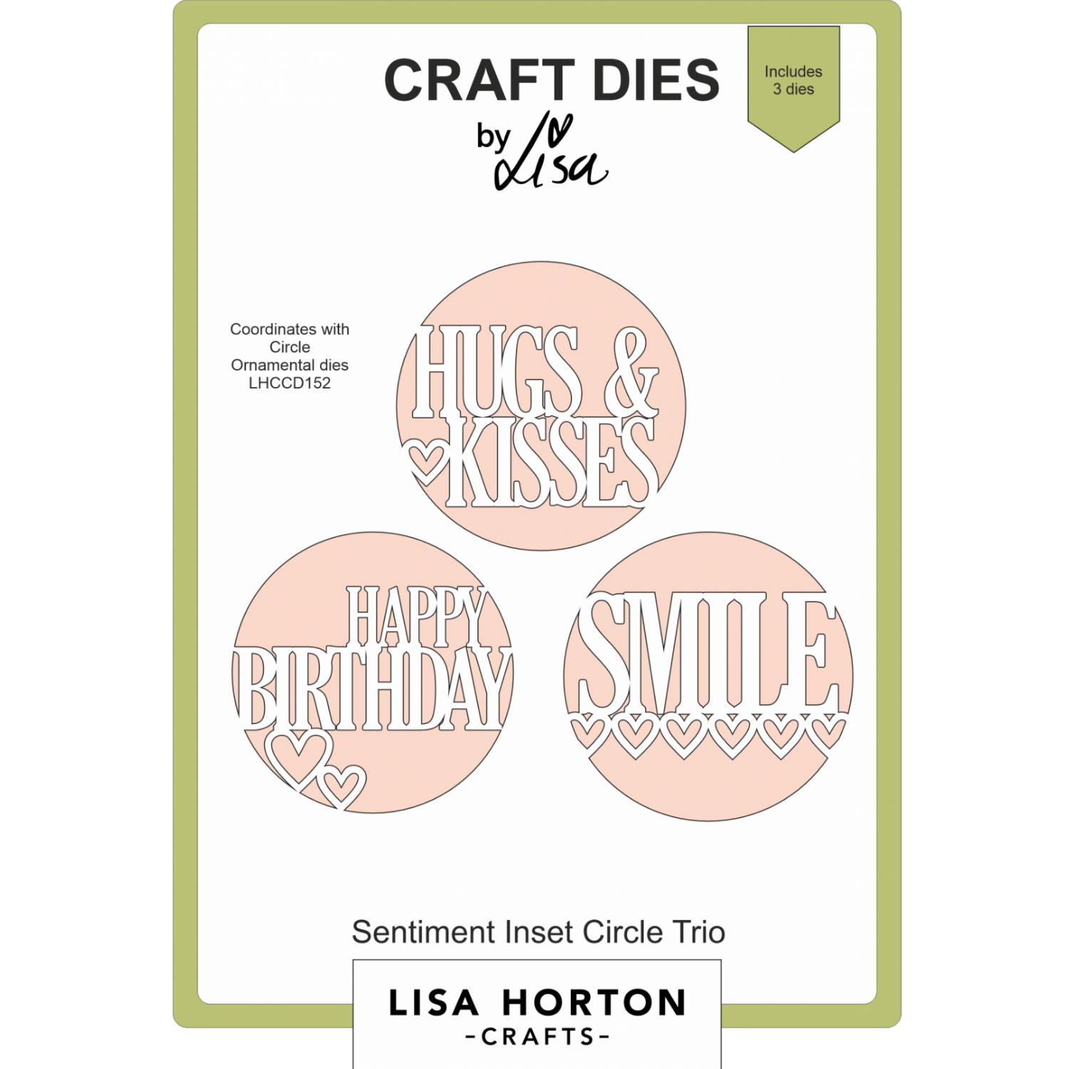 Sentiment Inset Circle Trio Die Set