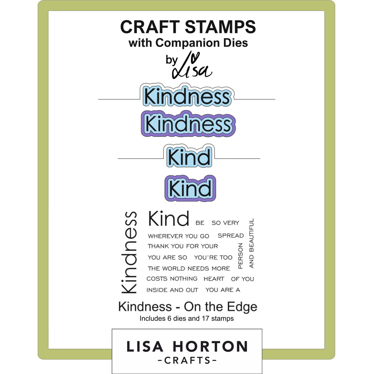 Kindness - On the Edge Stamps and Dies