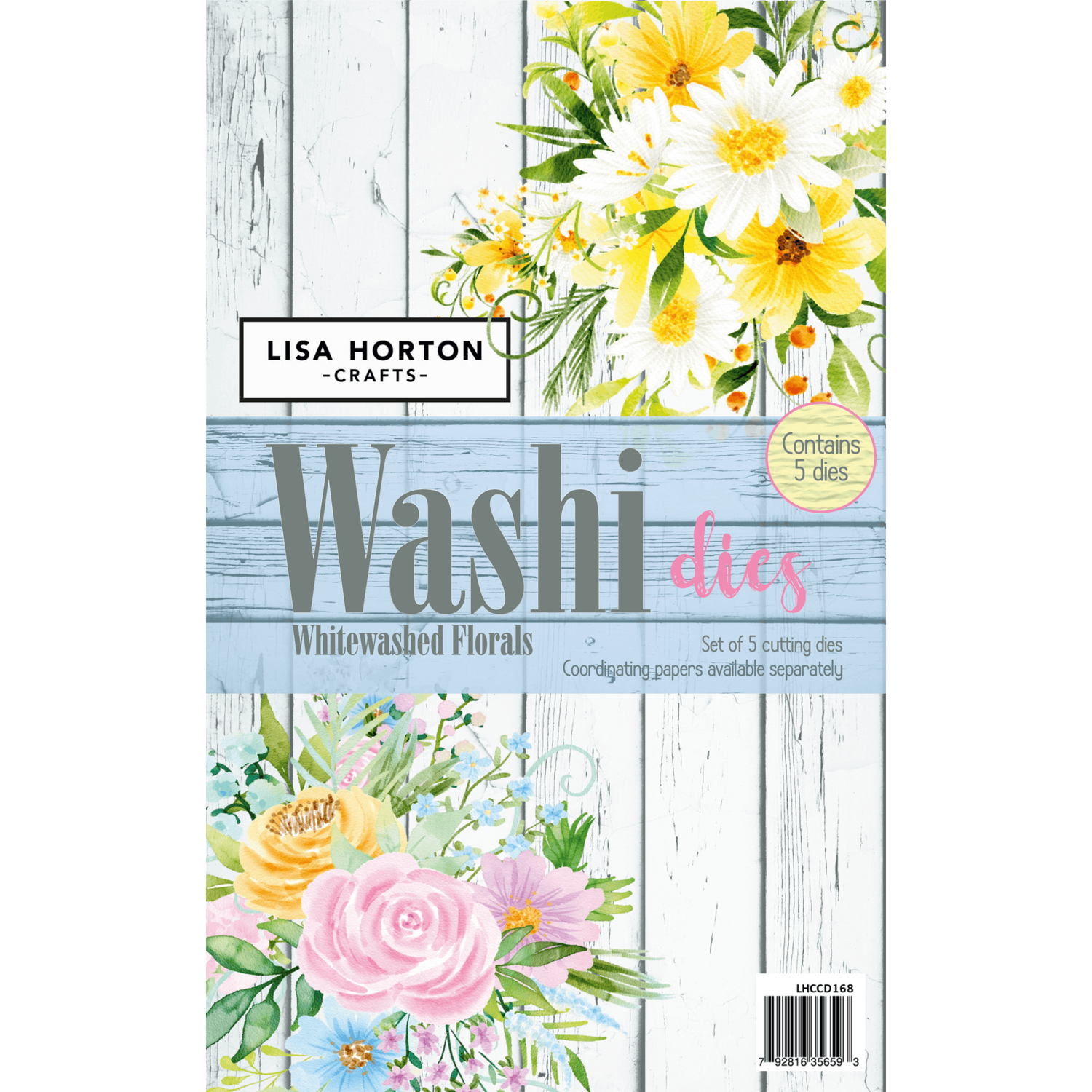 Whitewashed Florals Washi Dies