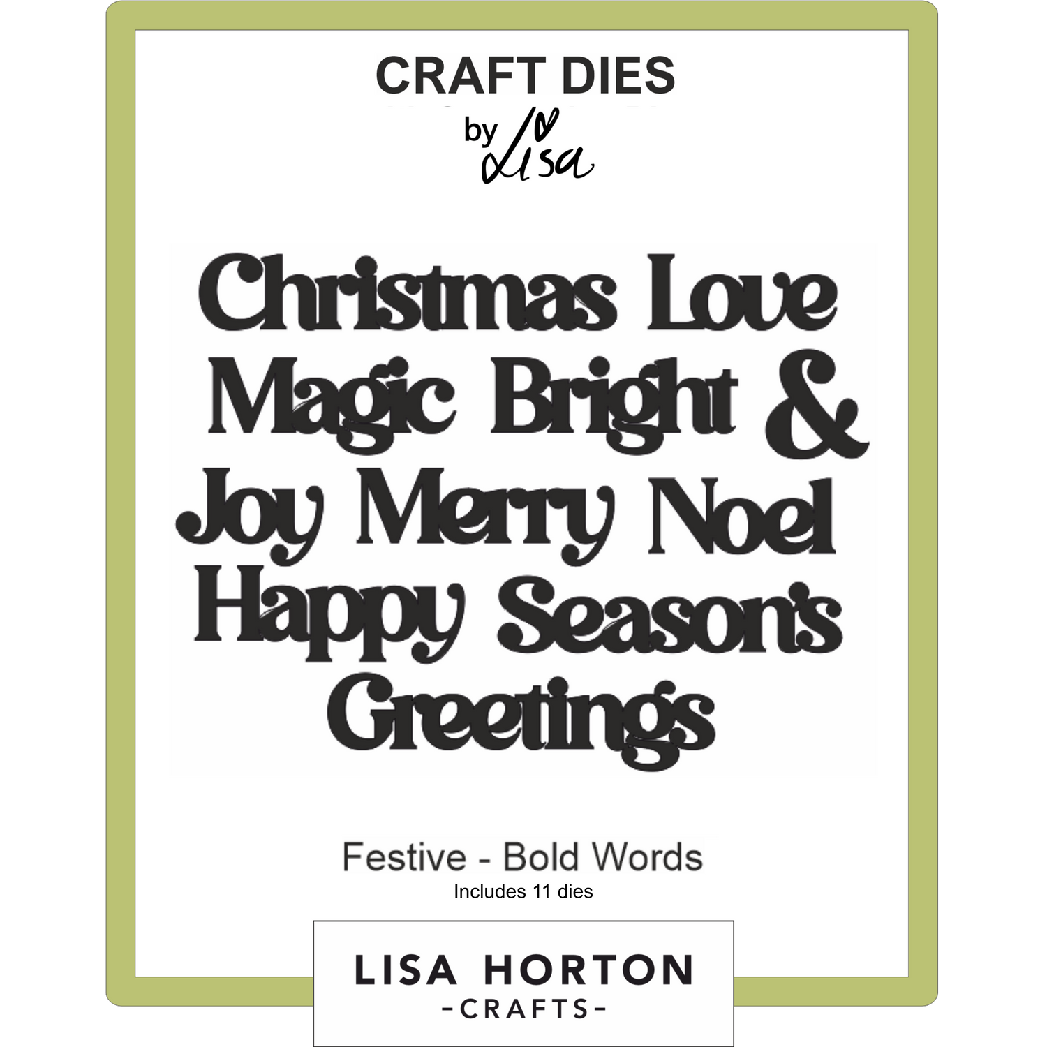 Festive Bold Words Die Set