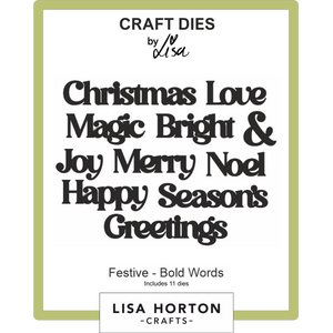 Festive Bold Words Die Set