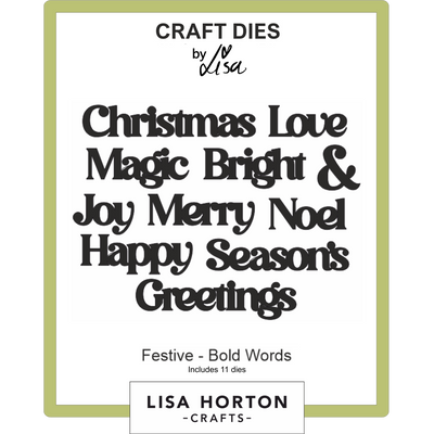 Festive Bold Words Die Set